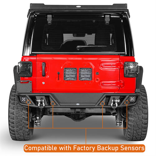 Load image into Gallery viewer, 2018-2024 Jeep Wrangler JL Rear Bumper Aftermarket Bumper 4x4 Jeep Parts - Hooke Road b3063s 7