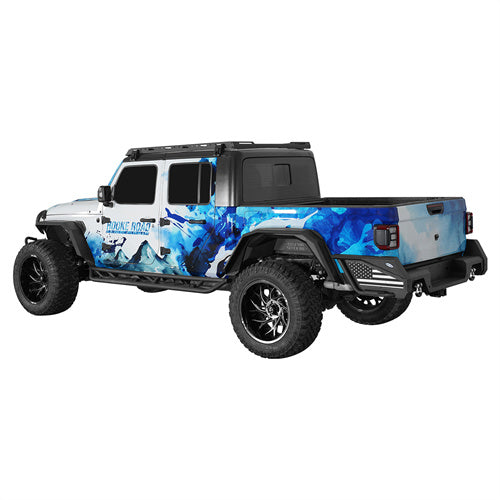 Hooke Road Jeep JT Flat Style Fender Flares for 2020-2024 Jeep Gladiator JT b7022ab 2