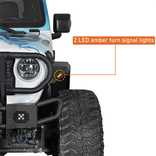 Load image into Gallery viewer, Hooke Road Jeep JT Flat Style Fender Flares for 2020-2024 Jeep Gladiator JT b7022ab 5