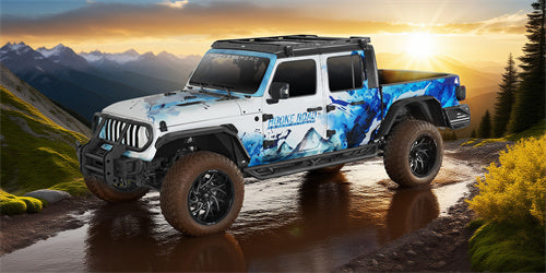 Load image into Gallery viewer, Hooke Road Jeep JT Flat Style Fender Flares for 2020-2024 Jeep Gladiator JT b7022ab 9