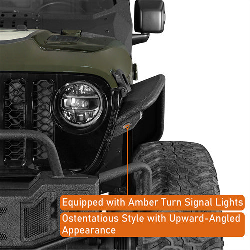 Load image into Gallery viewer, Hooke Road Jeep JT Flux Tube Fender Flares for 2020-2024 Jeep Gladiator JT b7021ab 11