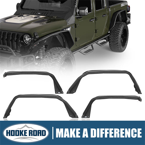 Load image into Gallery viewer, Hooke Road Jeep JT Flux Tube Fender Flares for 2020-2024 Jeep Gladiator JT b7021ab 13