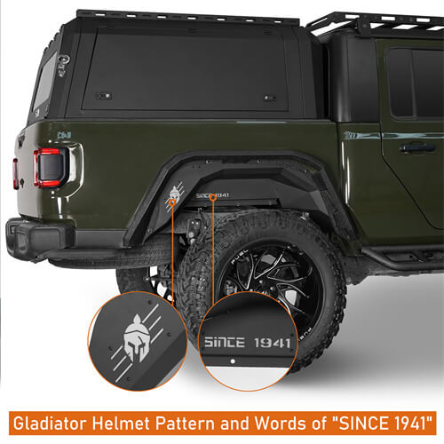 Load image into Gallery viewer, HookeRoad Jeep JT Front & Rear Inner Fender Liners for 2020-2023 Jeep Gladiator JT b70127013s 16