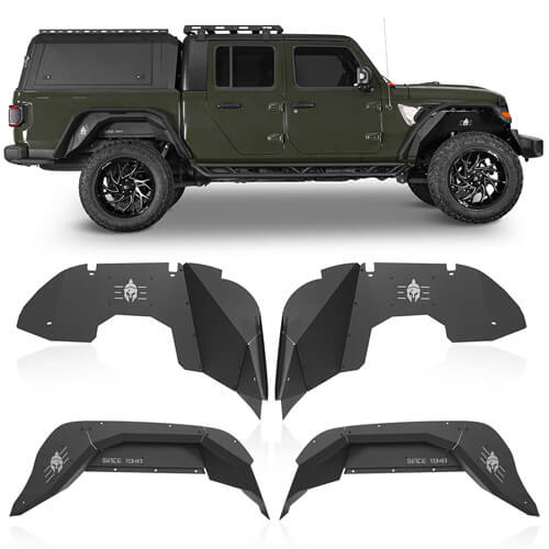 Load image into Gallery viewer, HookeRoad Jeep JT Front & Rear Inner Fender Liners for 2020-2023 Jeep Gladiator JT b70127013s 2