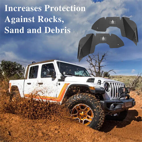 Load image into Gallery viewer, HookeRoad Jeep JT Front & Rear Inner Fender Liners for 2020-2023 Jeep Gladiator JT b70127013s 6