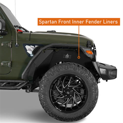 Load image into Gallery viewer, HookeRoad Jeep JT Front & Rear Inner Fender Liners for 2020-2023 Jeep Gladiator JT b70127013s 8