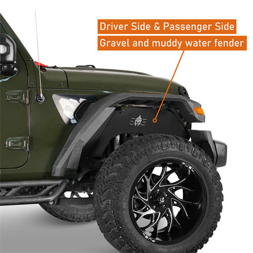 Load image into Gallery viewer, HookeRoad Jeep JT Front & Rear Inner Fender Liners for 2020-2023 Jeep Gladiator JT b70127013s 9