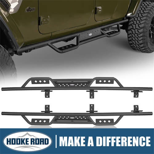 Load image into Gallery viewer, HookeRoad Jeep JT Side Steps Nerf Bars for 2020-2023 Jeep Gladiator  b7001-1s 1