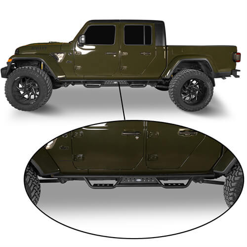 Load image into Gallery viewer, HookeRoad Jeep JT Side Steps Nerf Bars for 2020-2023 Jeep Gladiator  b7001-1s 5