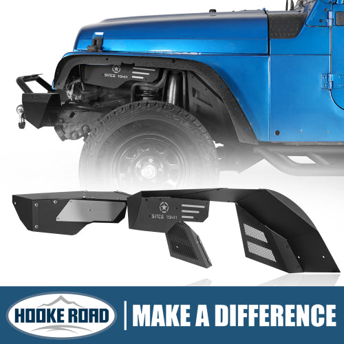 Load image into Gallery viewer, Hooke Road Jeep TJ Front Wheel Well Liners Front Inner Fender Liner for 1997-2006 Jeep Wrangler TJ b1034s 12
