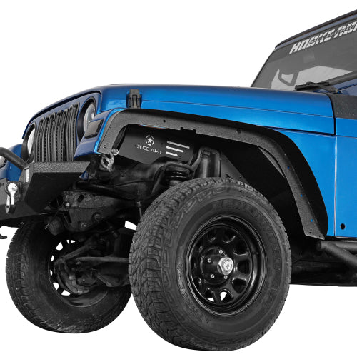Hooke Road  Jeep TJ Front Wheel Well Liners Front Inner Fender Liner for 1997-2006 Jeep Wrangler TJ b1034s  2