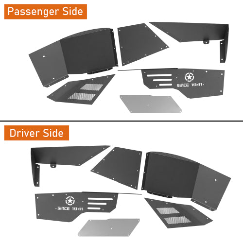 Load image into Gallery viewer, Hooke Road  Jeep TJ Front Wheel Well Liners Front Inner Fender Liner for 1997-2006 Jeep Wrangler TJ b1034s  8