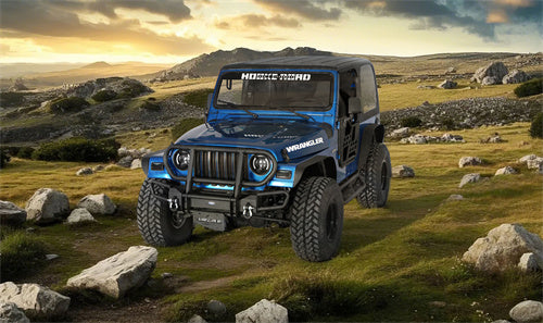 Load image into Gallery viewer, Hooke Road Jeep TJ YJ Front Bumper Brush Grille Guard b1068s 10