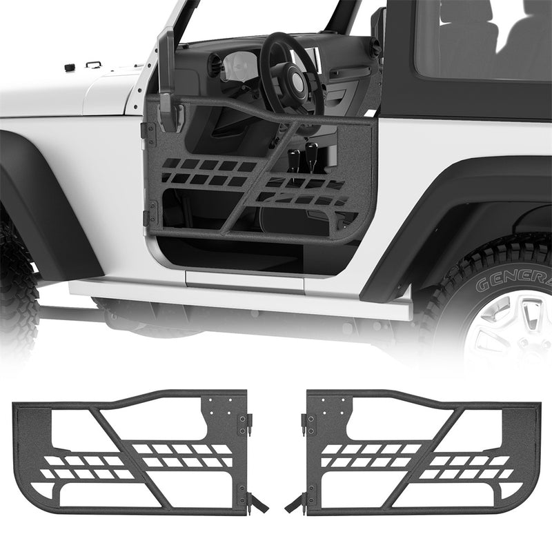 Load image into Gallery viewer, Hooke Road 2-Door Jeep Wrangler JK JKU Tube Doors with Rubber Pads b2016a 1