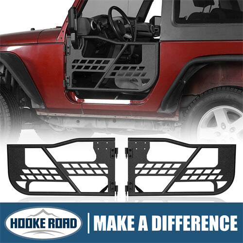 Load image into Gallery viewer, HookeRoad Jeep 2 Door Tube Doors Off Road Tubular doors for 2007-2018 Jeep Wrangler JK JKU b2016a 1