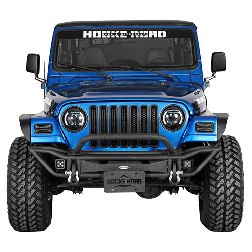 Load image into Gallery viewer, Hooke Road Jeep Tubular Front Bumper for 1997-2006 Jeep Wrangler TJ b1071s  2