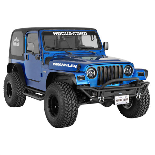 Load image into Gallery viewer, Hooke Road Jeep Tubular Front Bumper for 1997-2006 Jeep Wrangler TJ b1071s  3