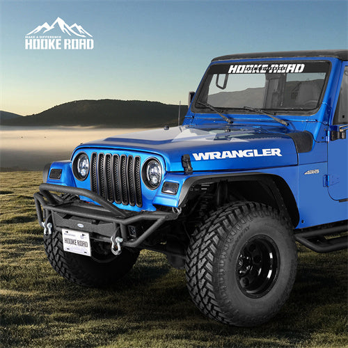 Load image into Gallery viewer, Hooke Road Jeep Tubular Front Bumper for 1997-2006 Jeep Wrangler TJ b1071s  5