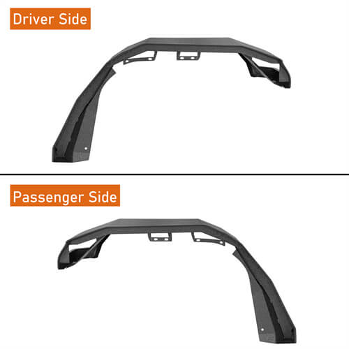 Load image into Gallery viewer, Hooke Road Wide Flat Front Fender Flares 4x4 Wheel Parts For 2018-2023 Jeep Wrangler JL & Gladiator JT b7015s 19