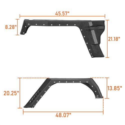 Load image into Gallery viewer, Jeep Wrangler JK Fender Flares 2007-2018 2-Door - Hooke Road