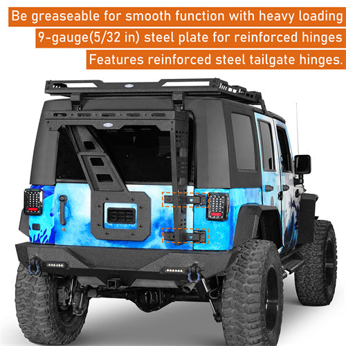 Load image into Gallery viewer, 2007-2018 Jeep Wrangler JK Rear Cargo Basket Rack 4x4 Jeep Parts - Hooke Road b2098s 12