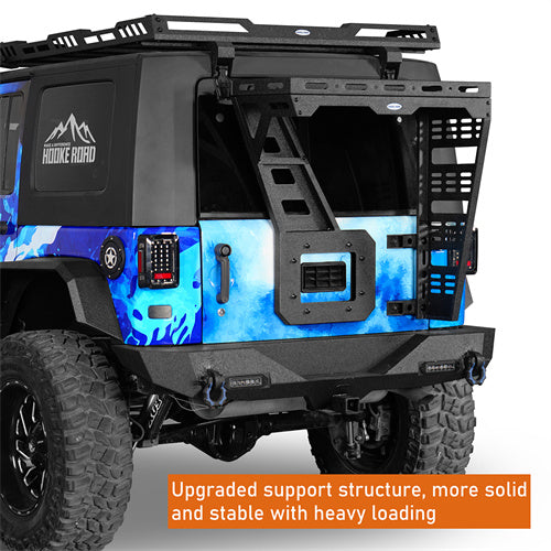 Load image into Gallery viewer, 2007-2018 Jeep Wrangler JK Rear Cargo Basket Rack 4x4 Jeep Parts - Hooke Road b2098s 14