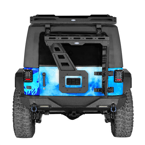 Load image into Gallery viewer, 2007-2018 Jeep Wrangler JK Rear Cargo Basket Rack 4x4 Jeep Parts - Hooke Road b2098s 2