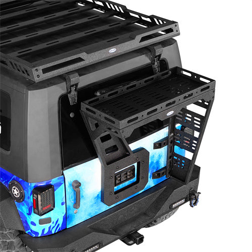 Load image into Gallery viewer, 2007-2018 Jeep Wrangler JK Rear Cargo Basket Rack 4x4 Jeep Parts - Hooke Road b2098s 3