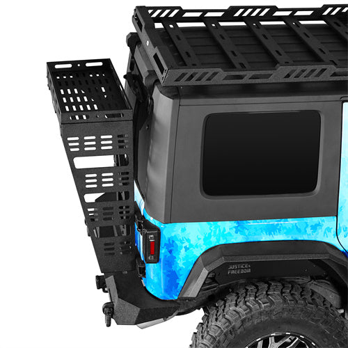 Load image into Gallery viewer, 2007-2018 Jeep Wrangler JK Rear Cargo Basket Rack 4x4 Jeep Parts - Hooke Road b2098s 4