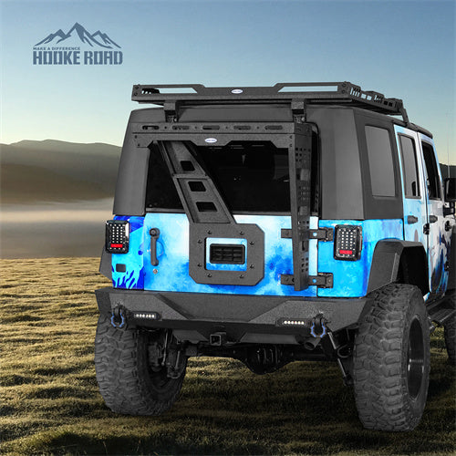 Load image into Gallery viewer, 2007-2018 Jeep Wrangler JK Rear Cargo Basket Rack 4x4 Jeep Parts - Hooke Road b2098s 5