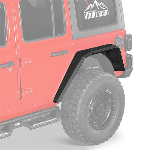 Load image into Gallery viewer, Hooke Road Jeep Wrangler JL Aluminum Rear Fender Flares for 2018-2024 Jeep Wrangler JL b3077s 10