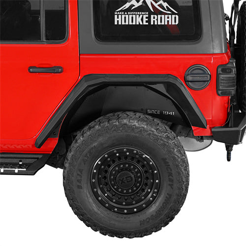 Load image into Gallery viewer, Hooke Road Jeep Wrangler JL Aluminum Rear Fender Flares for 2018-2024 Jeep Wrangler JL b3077s 2