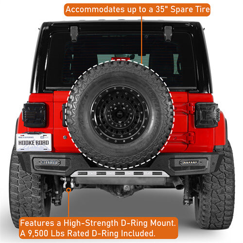 Load image into Gallery viewer, 2018-2024 Jeep Wrangler JL Rear Bumper Aftermarket Bumper 4x4 Parts - Hooke Road b3066 11