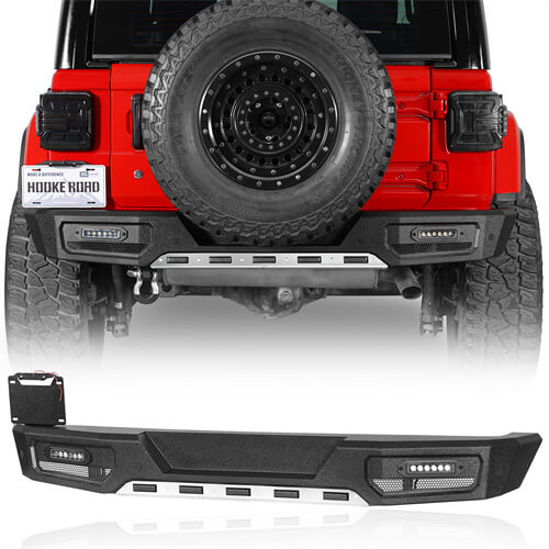 Load image into Gallery viewer, 2018-2024 Jeep Wrangler JL Rear Bumper Aftermarket Bumper 4x4 Parts - Hooke Road b3066 2