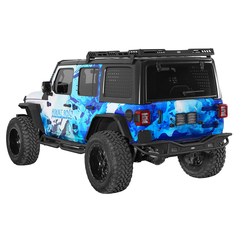 Load image into Gallery viewer, Hooke Road 2018-2026 Jeep Wrangler JL Rear Bumper w/ Hitch Receiver b3099 3
