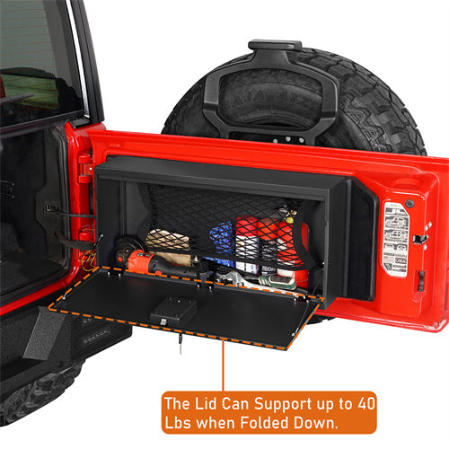 Load image into Gallery viewer, Hooke Road 2018-2024 Jeep Wrangler JL  Tailgate Storage Lock Box mmr30032 10
