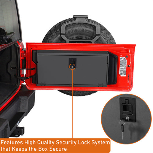 Load image into Gallery viewer, Hooke Road 2018-2024 Jeep Wrangler JL  Tailgate Storage Lock Box mmr30032 9