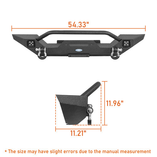 Load image into Gallery viewer, Hooke Road Jeep YJ Front Bumper with Winch Plate for 1987-1995 Jeep Wrangler YJ b1061s 7