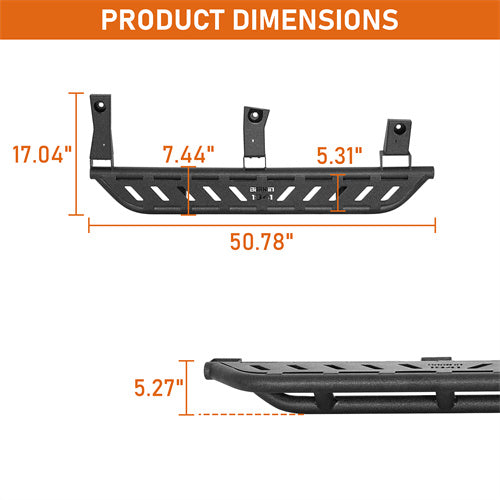 Load image into Gallery viewer, Hooke Road Jeep YJ Running Boards Nerf Side Step Bars for 1987-1995 Jeep Wrangler YJ b1065s 5