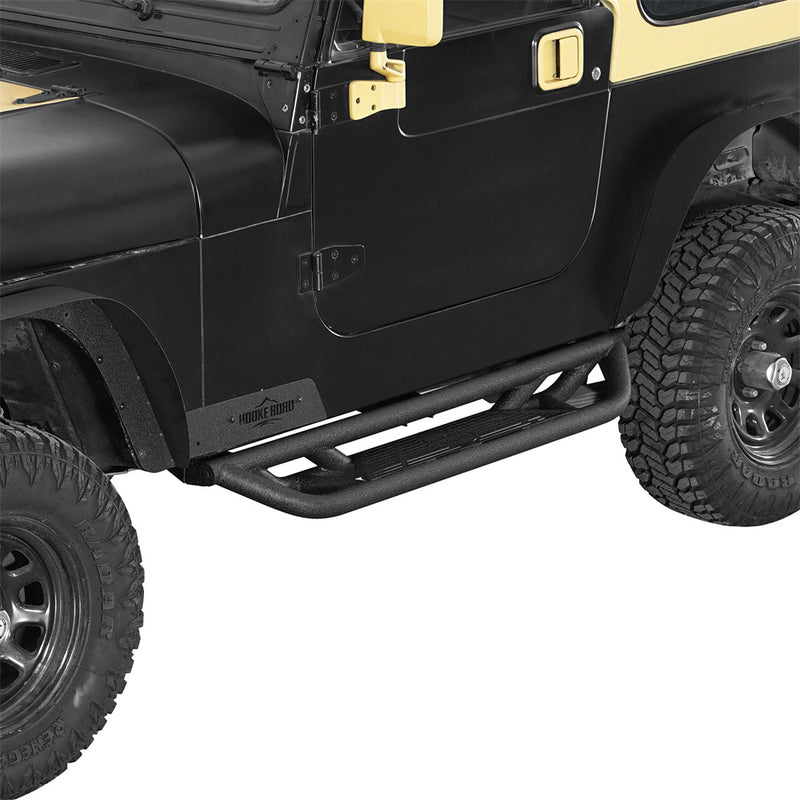 Load image into Gallery viewer, Hooke Road Jeep YJ Tubular Side Step Bars for 1987-1995 Jeep Wrangler YJ b1064s 2