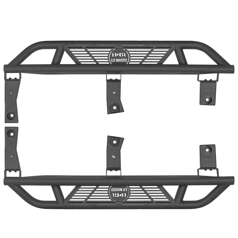 Load image into Gallery viewer, Hooke Road Jeep YJ Tubular Side Step Bars for 1987-1995 Jeep Wrangler YJ b1064s 4