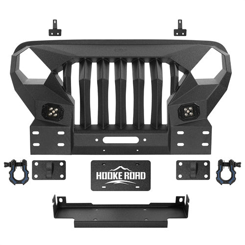 Load image into Gallery viewer, Hooke Road 2020-2025 Jeep Gladiator JT Stubby Mad Max Front Bumper w/Winch plate b3020a2s 4