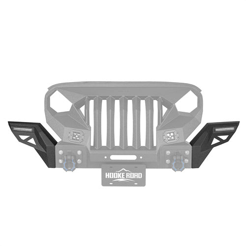 Load image into Gallery viewer, Hooke Road Mad Max Grill+Bumper with Winch Plate for 2007-2018 Jeep Wrangler JK b2038abs 13