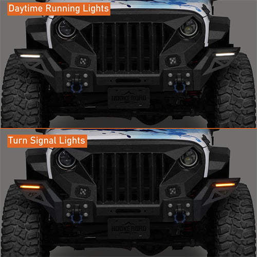 Load image into Gallery viewer, Hooke Road Mad Max Grill+Bumper with Winch Plate for 2007-2018 Jeep Wrangler JK b2038abs 5