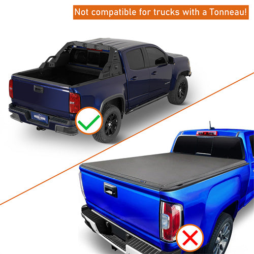 Load image into Gallery viewer, Mid Size Pickup Trucks Roll Bar Adjustable Truck Bed Roll Bar 4x4 Truck Parts - Hooke Road b9911s 10