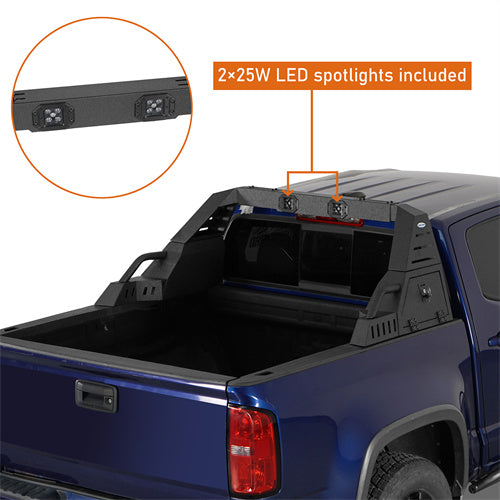 Load image into Gallery viewer, Mid Size Pickup Trucks Roll Bar Adjustable Truck Bed Roll Bar 4x4 Truck Parts - Hooke Road b9911s 9