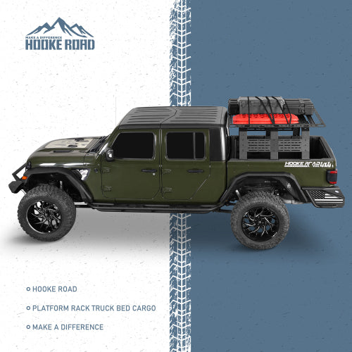 Load image into Gallery viewer, Hooke Road Truck Bed Cargo Carrier Platform Rack for Most Mid-Size Trucks b9914 7