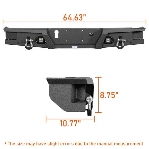 Load image into Gallery viewer, HookeRoad Jeep JT Mid Width Front Bumper & Rear Bumper for 2020-2024 Jeep Gladiator b30187003s 20