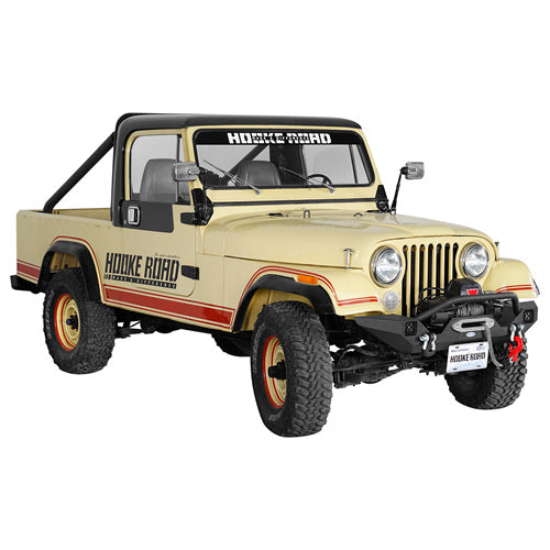 Load image into Gallery viewer, Hooke Road Mid Width Front Bumper w/ Winch Plate for 1976-1986 Jeep CJ-5 CJ-7 CJ-8 Scrambler b1081s 3