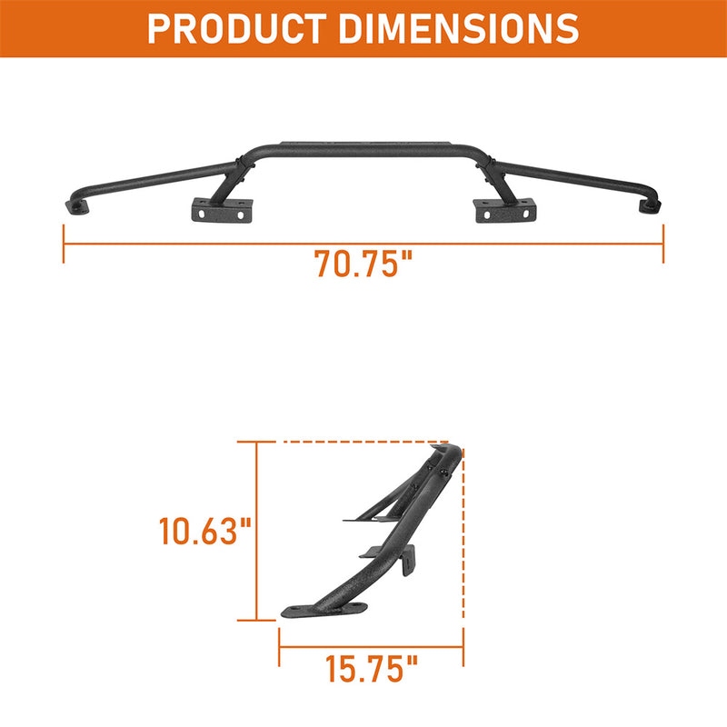 Load image into Gallery viewer, Modular Bull Bar for Ford Bronco 2021-2026 w/ Steel Modular Bumper b8949s 5